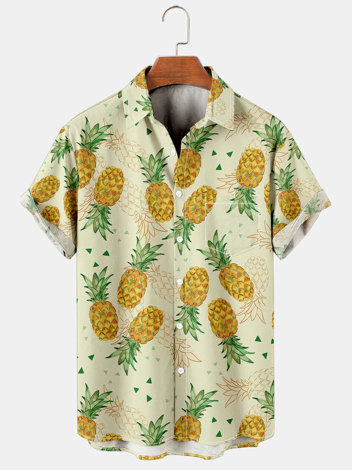 Tropical Pineapple Vacation Hawaiian Shirts For Men | royaura