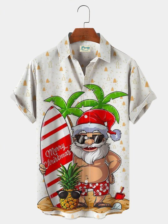 Mens Santa Claus Holiday Series Plus Size Shirts