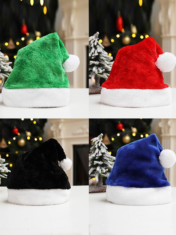 Fluff/granular Fleece Fabric Holiday Christmas Hats