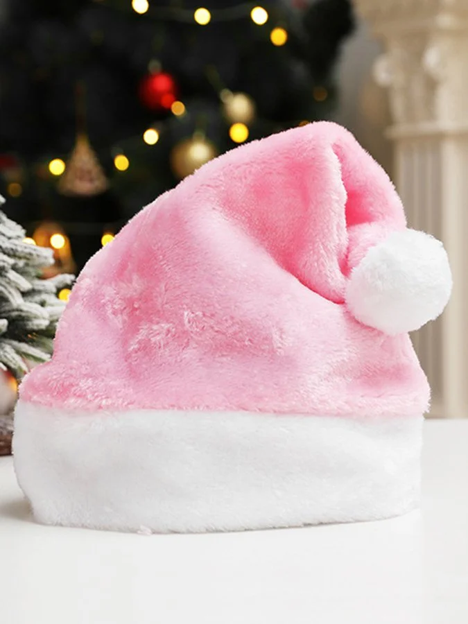 Fluff/granular Fleece Fabric Holiday Christmas Hats