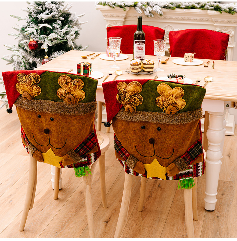 Christmas Figure Decorative Chair Cover