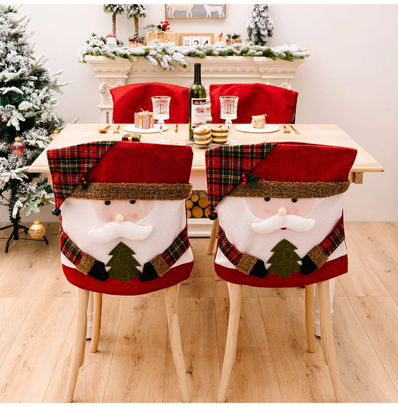 Christmas Figure Decorative Chair Cover