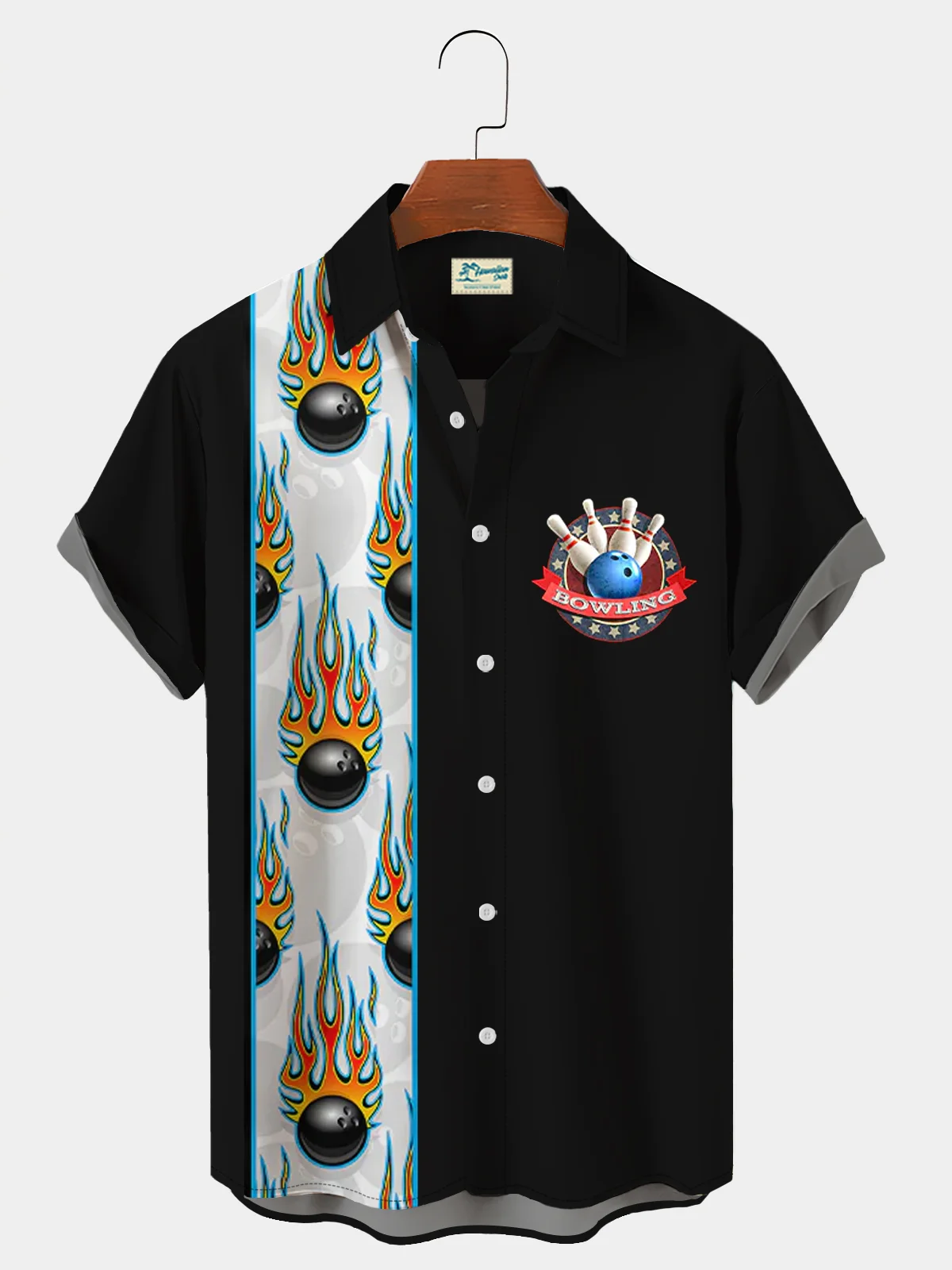 Royaura Vintage Bowling Team Hawaiian Shirts Plus Size Resort Shirts ...