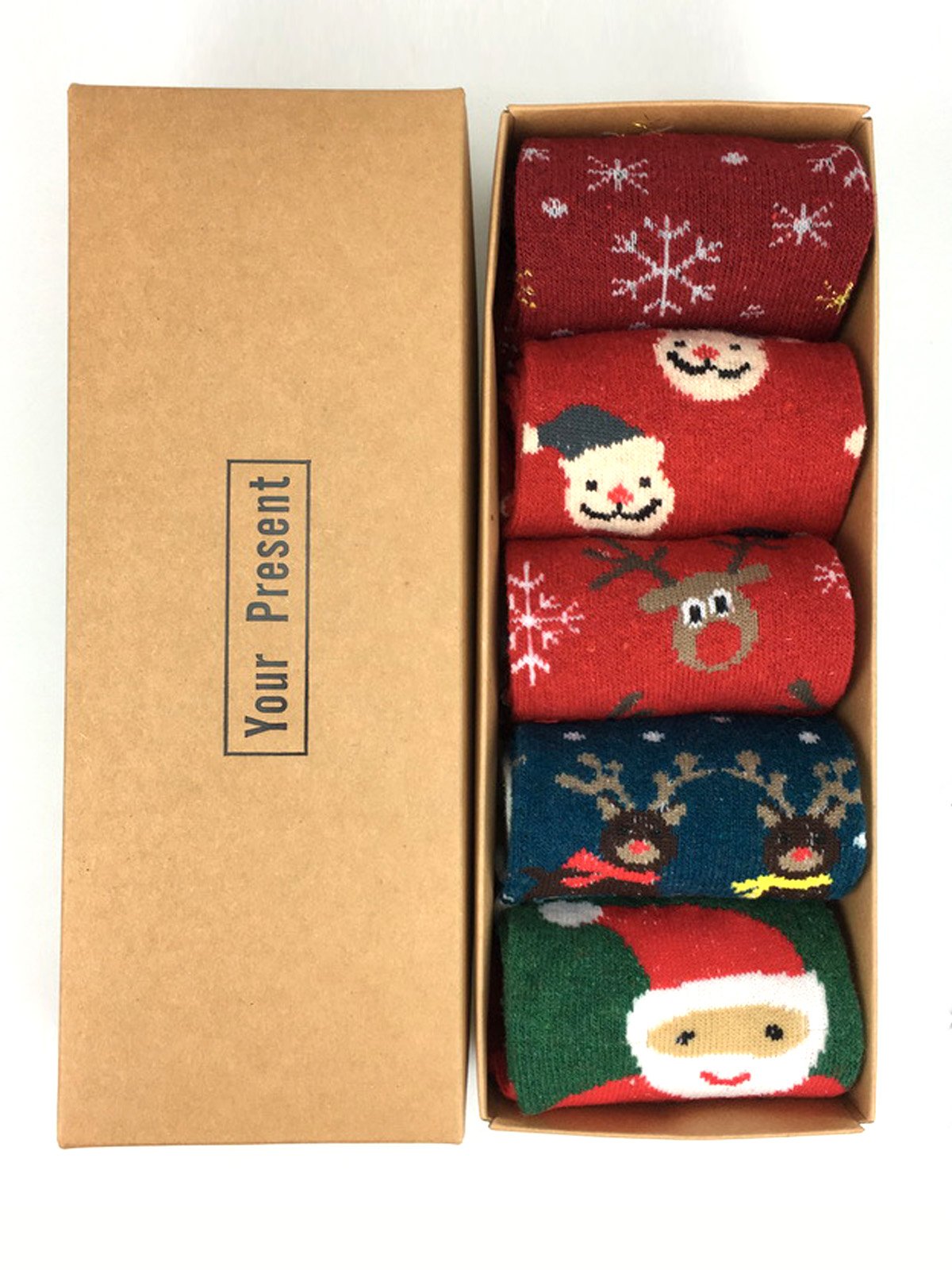 Royaura Christmas Santa Jacquard Warm Socks