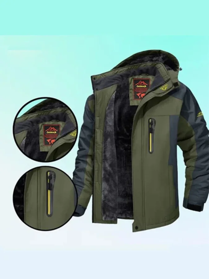 Plain Winter Warm Outdoor Windprrof Men's Outerwear