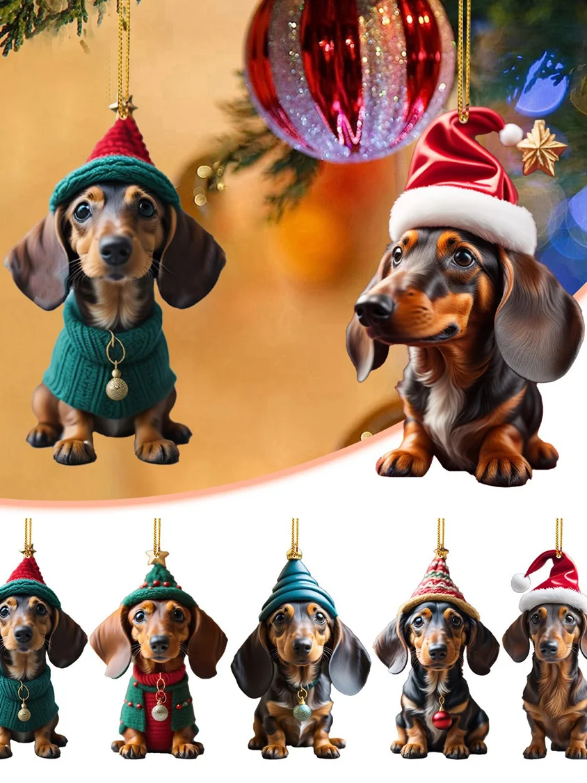 Royaura Christmas Dog Car Pendant