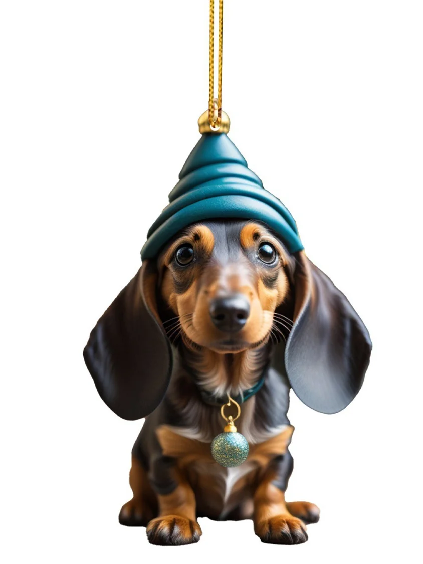 Royaura Christmas Dog Car Pendant