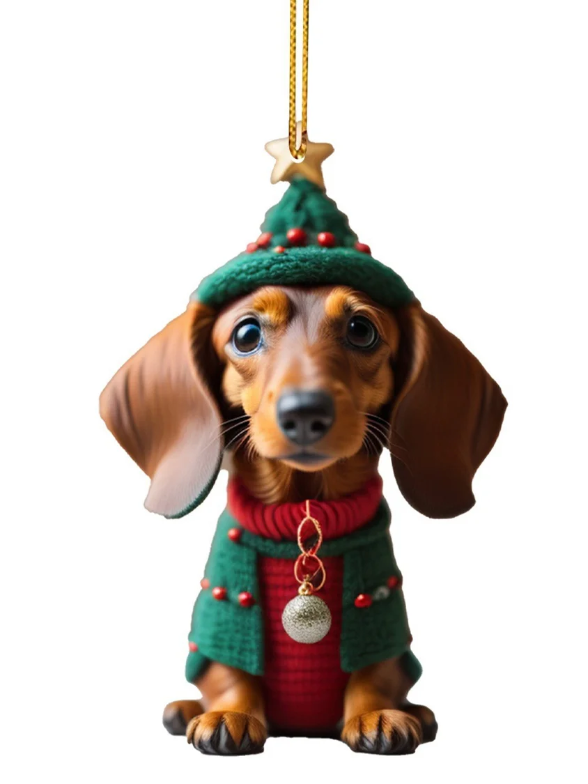 Royaura Christmas Dog Car Pendant