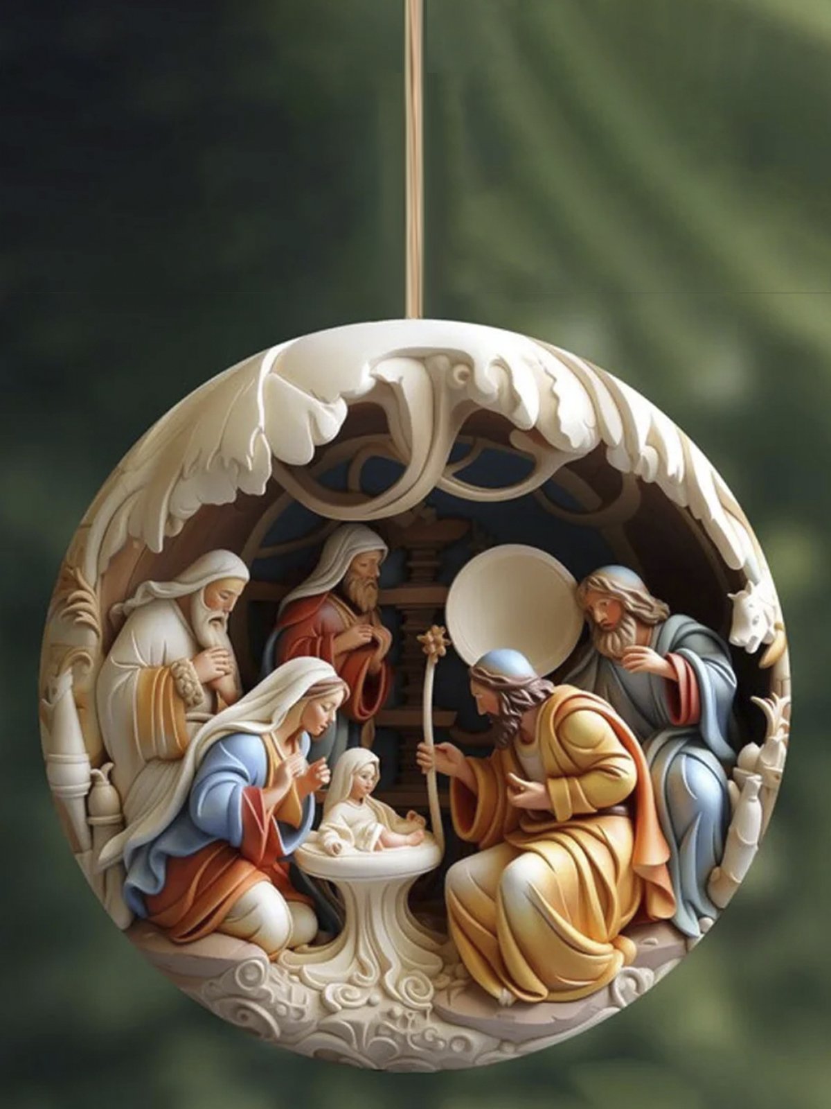 Royaura Christmas Decoration Nativity Home Art Ornament