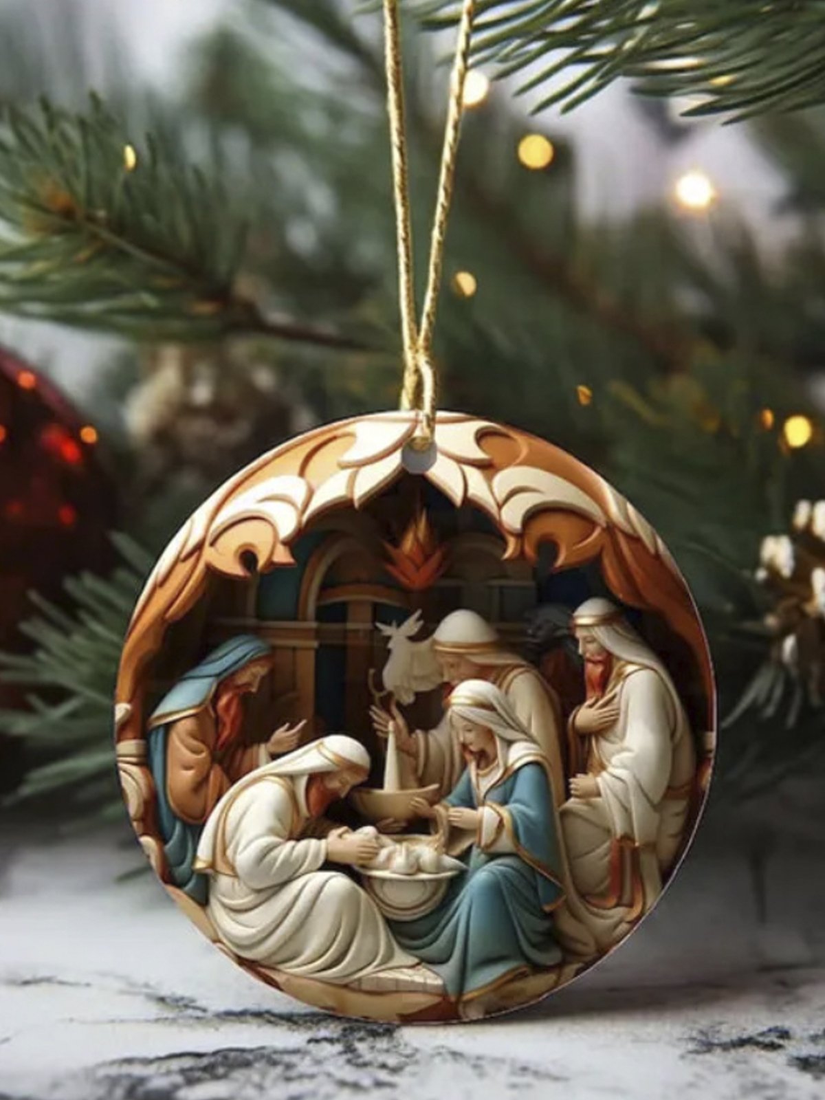 Royaura Christmas Decoration Nativity Home Art Ornament