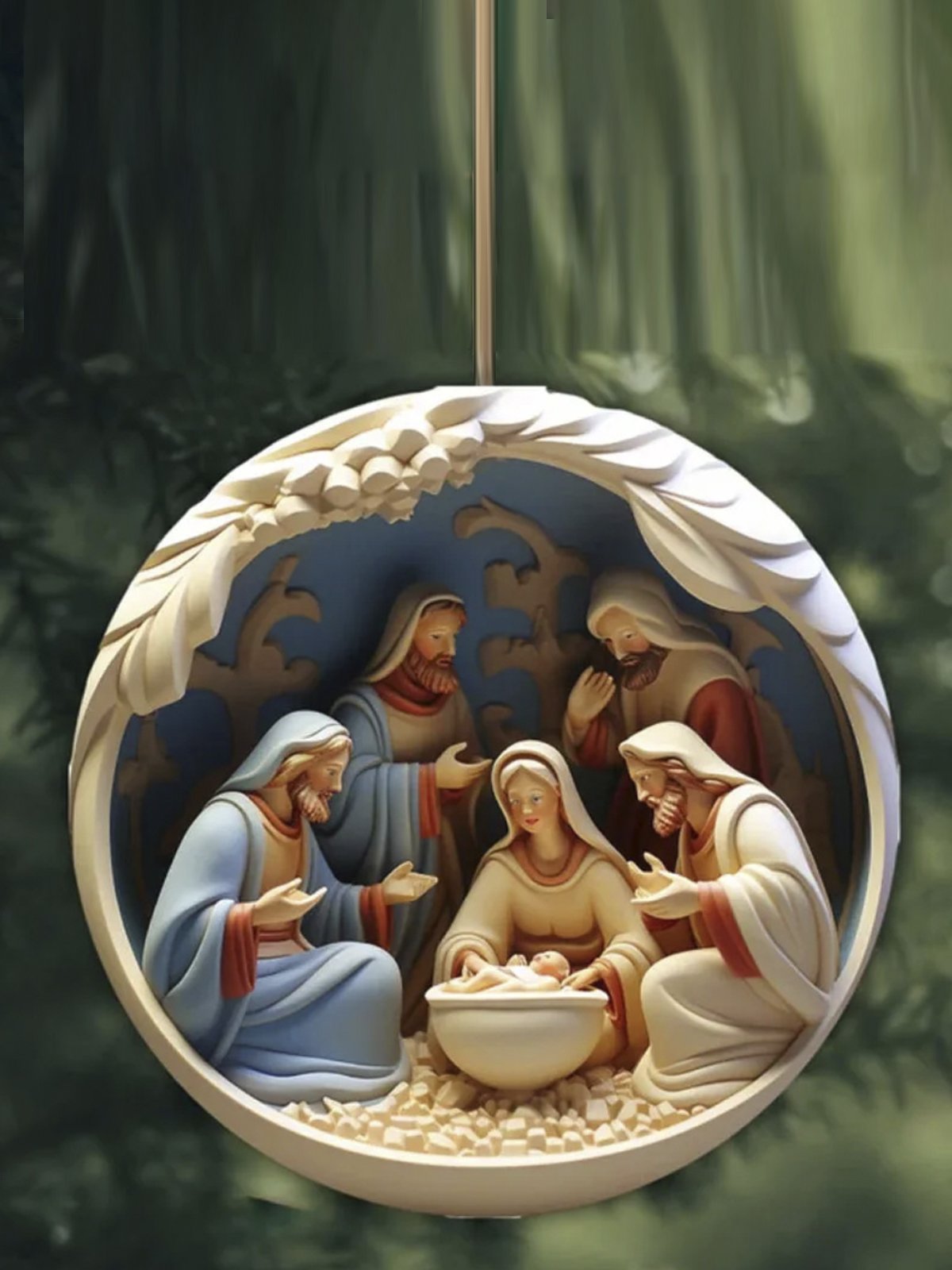 Royaura Christmas Decoration Nativity Home Art Ornament