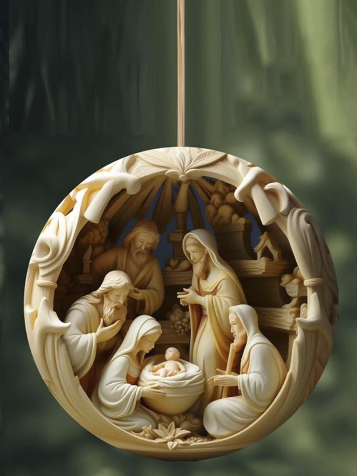 Royaura Christmas Decoration Nativity Home Art Ornament