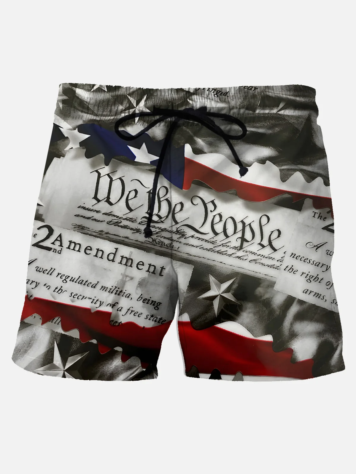 Royaura® Independence Day Men's Hawaiian Beach Shorts Quick-Dry Stretch Pocket Swim Trunk Big Tall