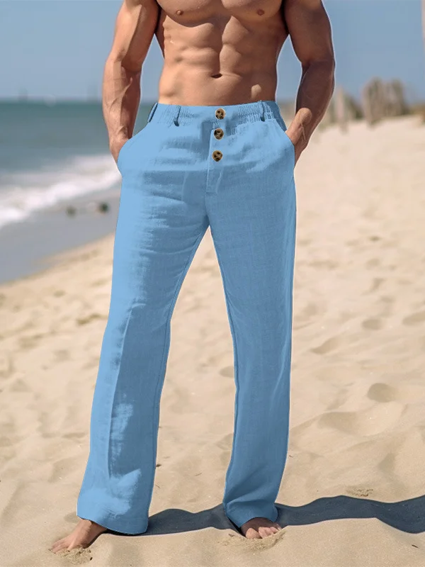 Royaura® Men's Beach Daily Loose Stretch Button Trousers