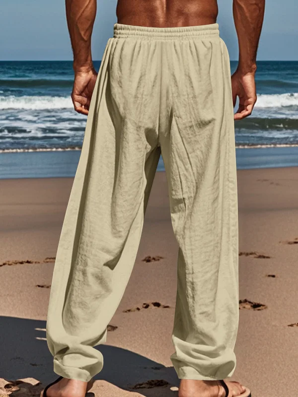 Royaura® Men's Everyday Beach Loose Stretch Pocket Drawstring Trousers