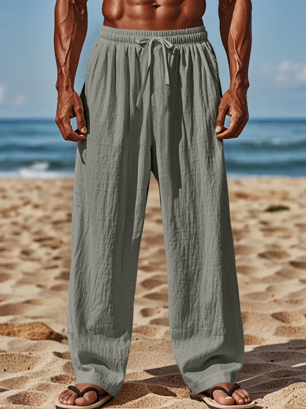 Royaura® Men's Everyday Beach Loose Stretch Pocket Drawstring Trousers