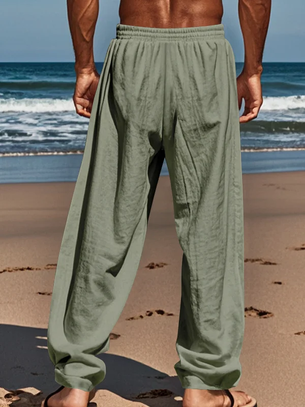 Royaura® Men's Everyday Beach Loose Stretch Pocket Drawstring Trousers