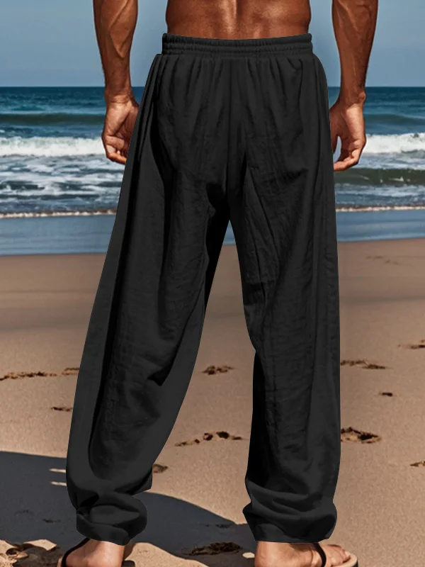 Royaura® Men's Everyday Beach Loose Stretch Pocket Drawstring Trousers