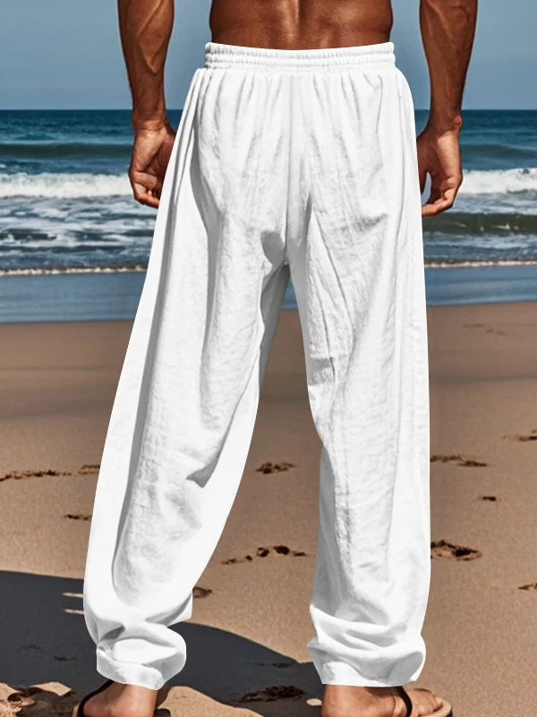 Royaura® Men's Everyday Beach Loose Stretch Pocket Drawstring Trousers