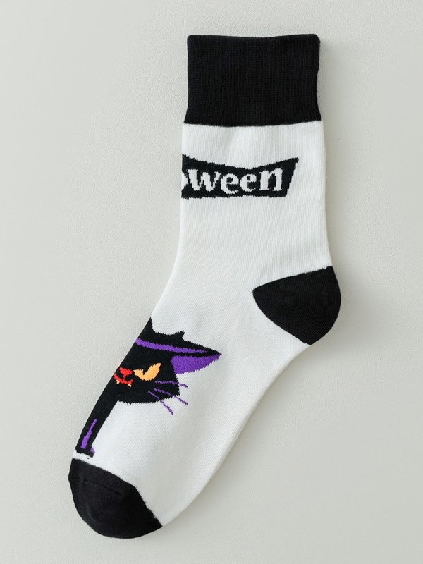 Royaura® Halloween Fun Cartoon Mid Calf Sports Socks