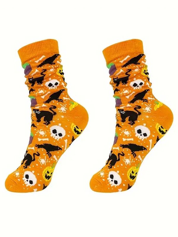 Royaura® Halloween Fun Cartoon Mid Calf Sports Socks