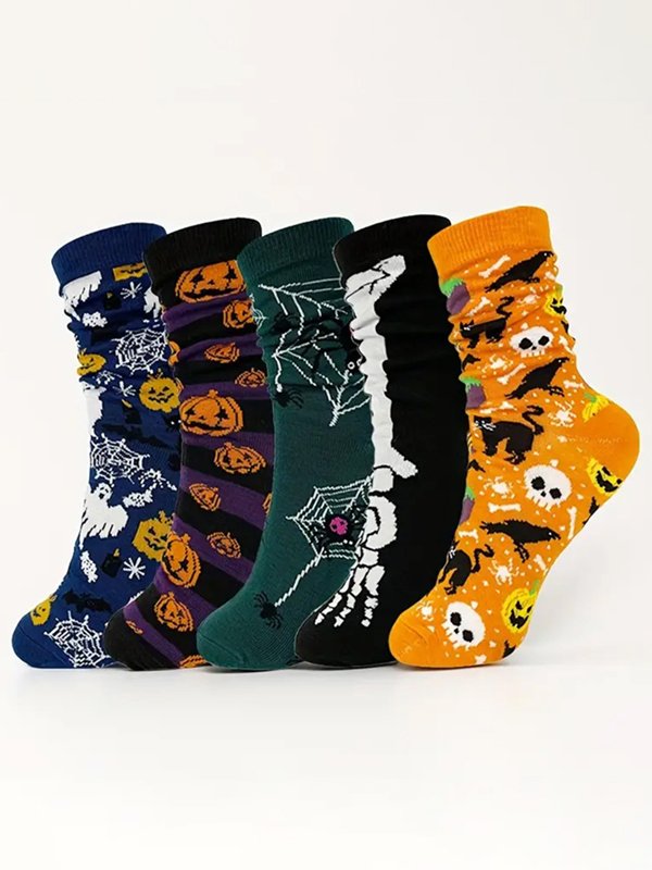 Royaura® Halloween Fun Cartoon Mid Calf Sports Socks