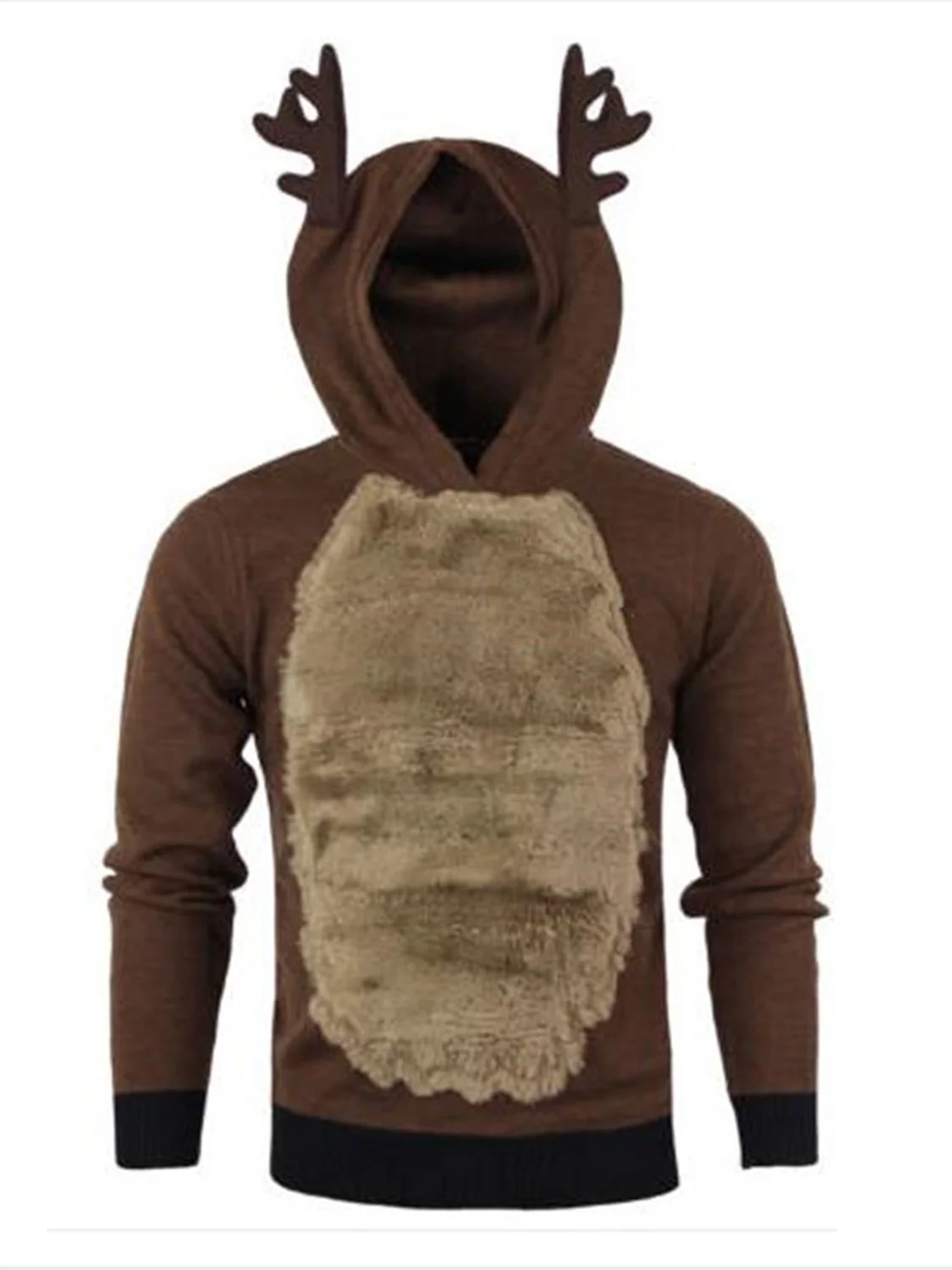 Royaura® Christmas Fun Elk Costume Hooded Plus Size Sweatshirt