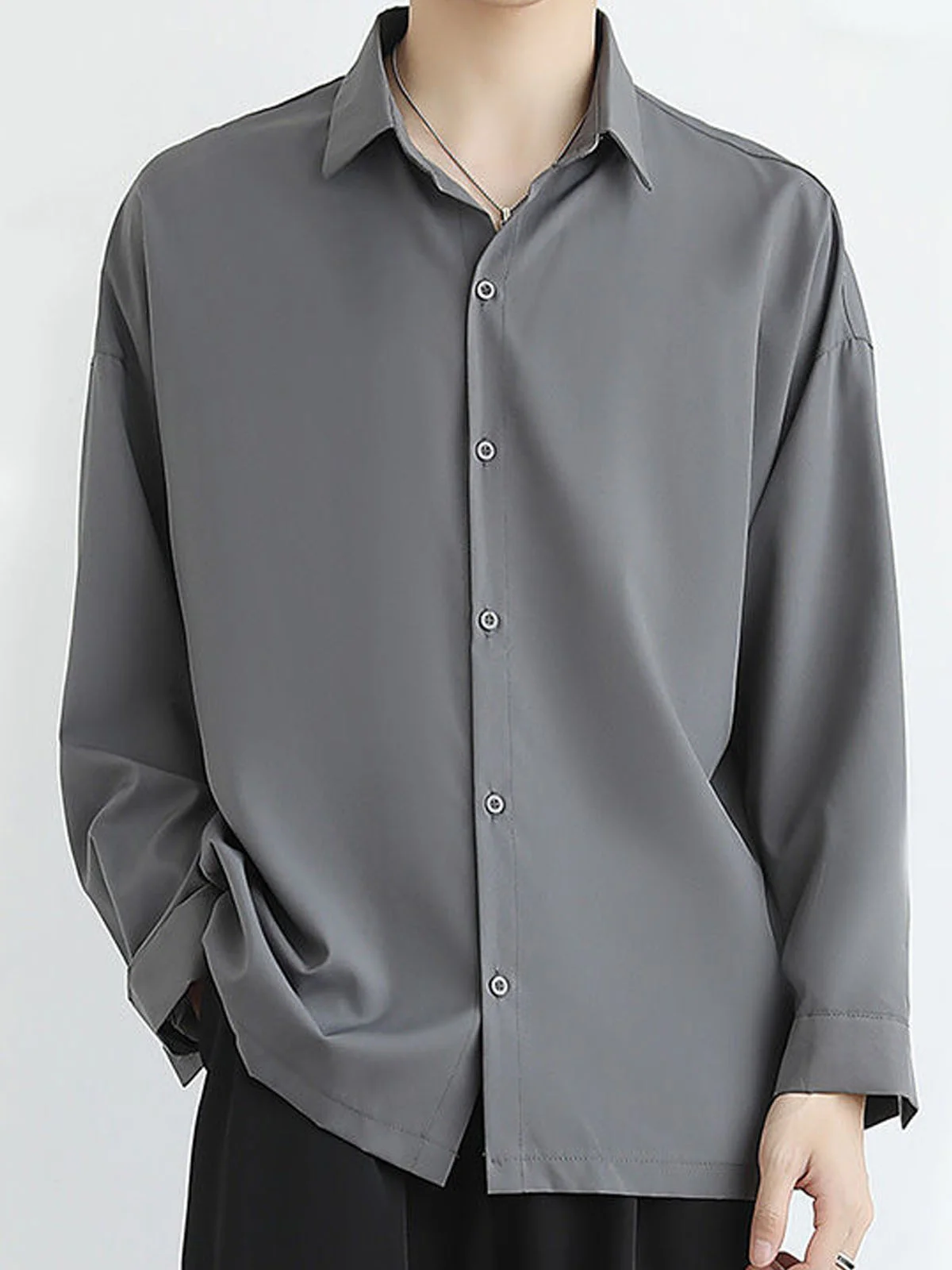 Royaura® Casual Basic Men's Button Long Sleeve Shirt Big & Tall