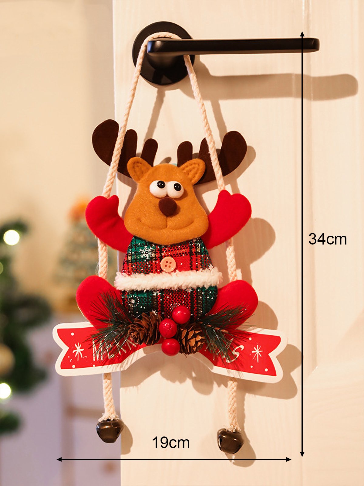 Royaura® Christmas Decorations Santa Claus Snowman Elk Hanging Ornaments Doll Holiday Scene Layout