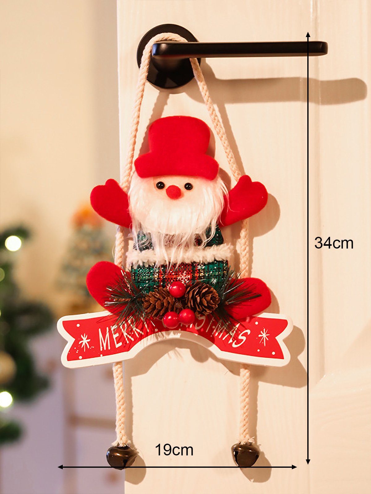 Royaura® Christmas Decorations Santa Claus Snowman Elk Hanging Ornaments Doll Holiday Scene Layout