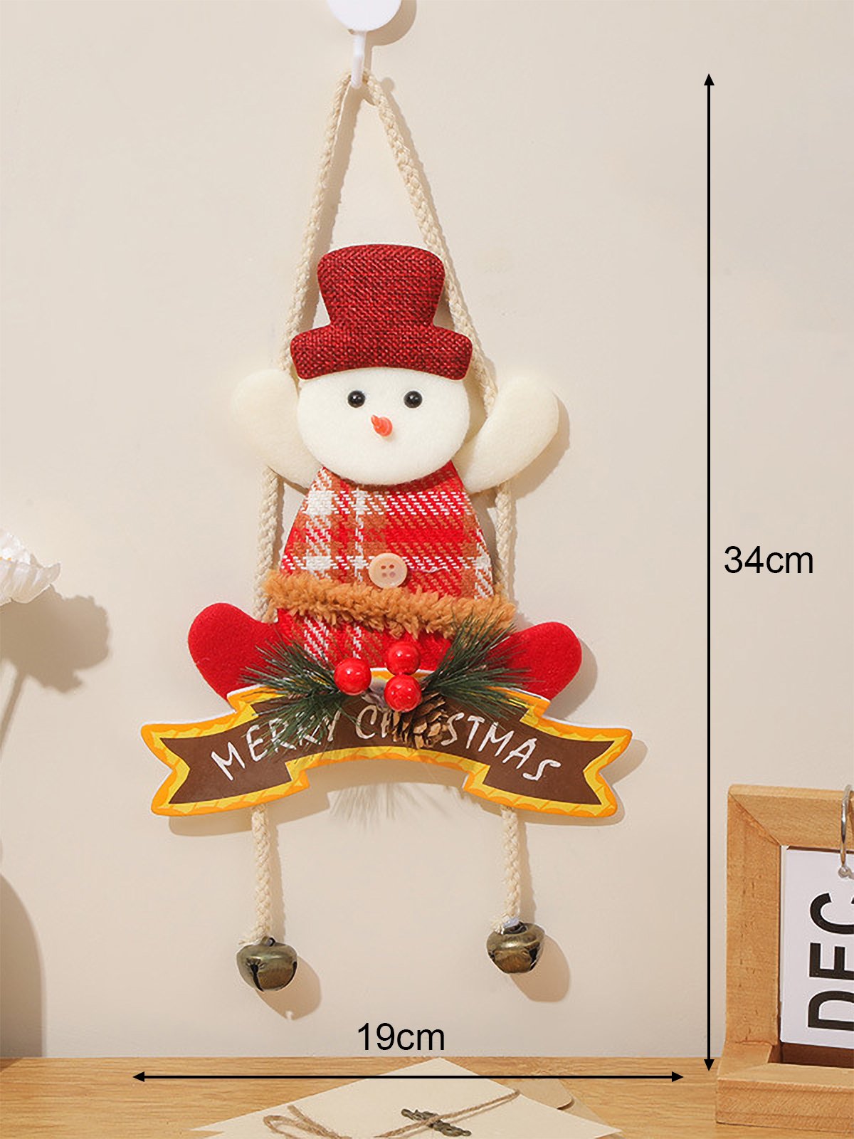 Royaura® Christmas Decorations Santa Claus Snowman Elk Hanging Ornaments Doll Holiday Scene Layout