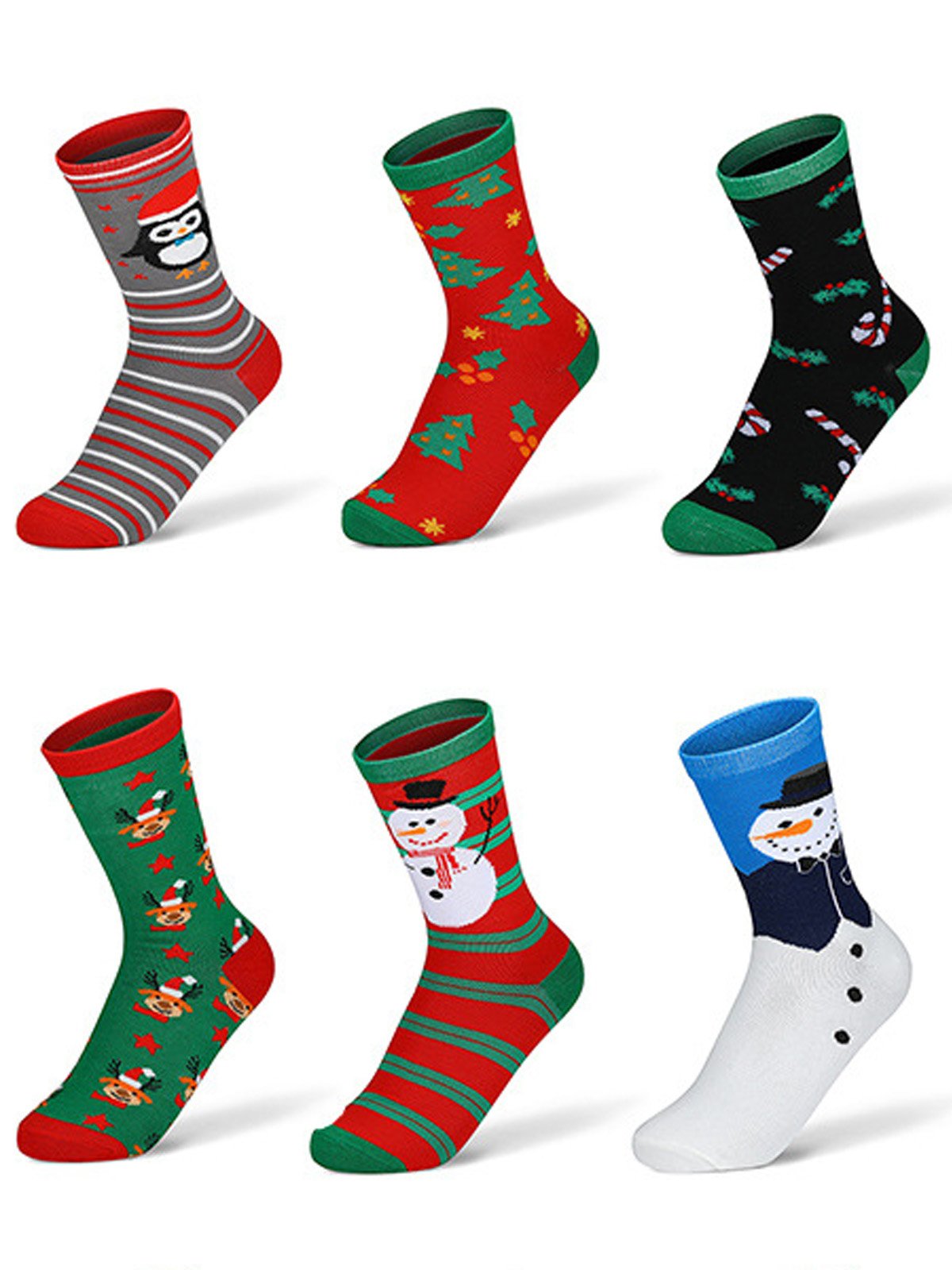 Royaura® Christmas Men's Holiday Jacquard High Elastic Warm Socks Big & Tall