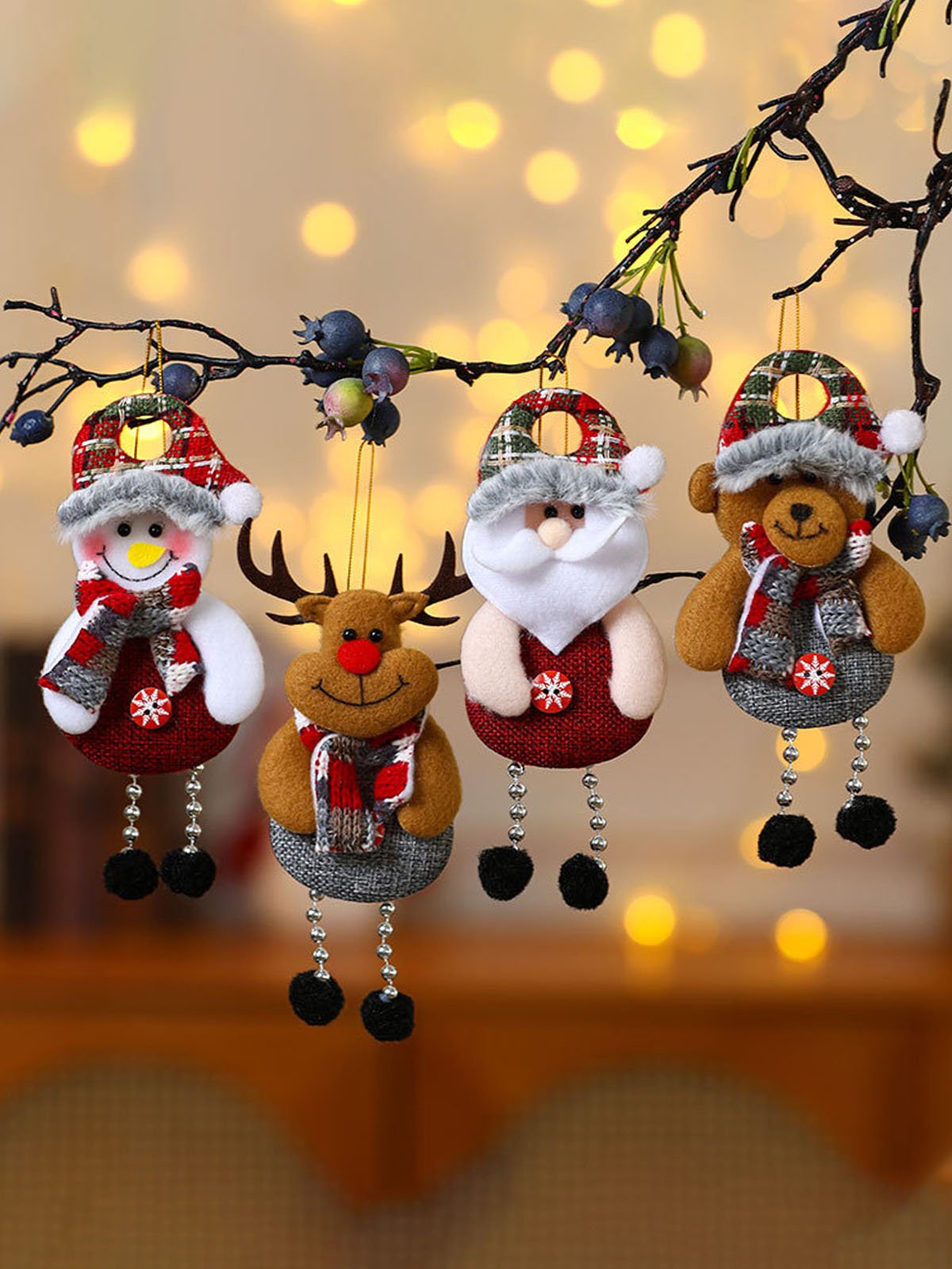 Royaura® Christmas Decorations For The Elderly Small Pendants Christmas Tree Accessories Fabric Small Pendant Gifts Big & Tall