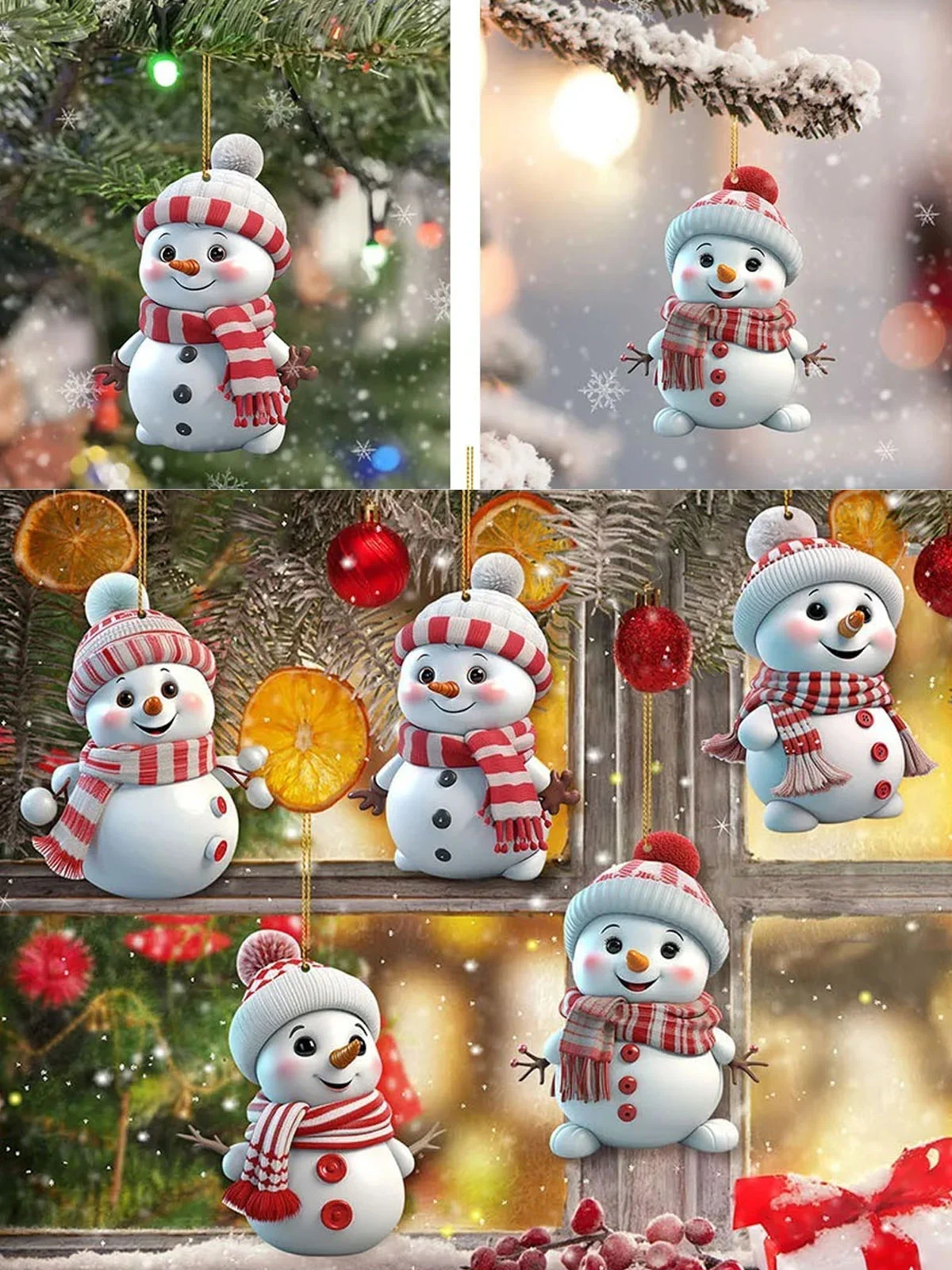 Royaura® Christmas snowman pendant accessories men's car pendant Big & Tall