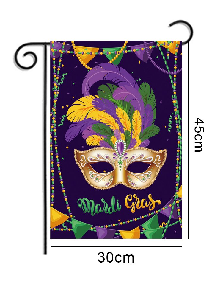 Royaura® Mardi Gras Holiday Party Yard Decoration Garden Flag