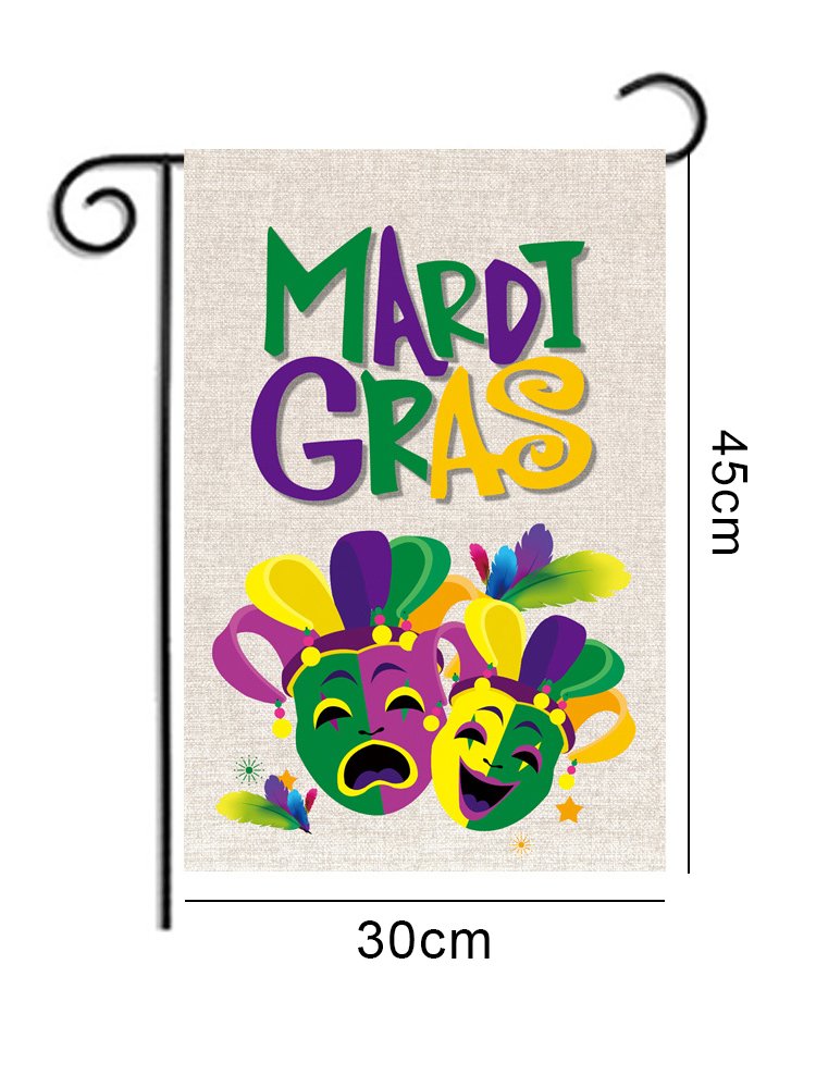 Royaura® Mardi Gras Holiday Party Yard Decoration Garden Flag