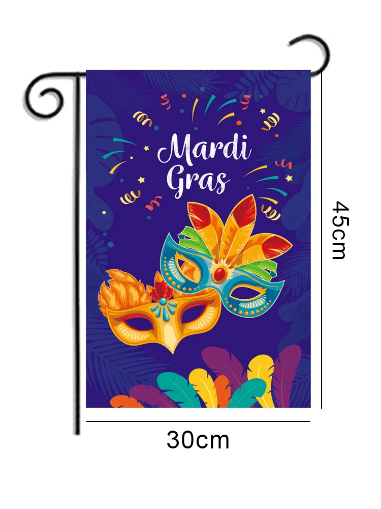 Royaura® Mardi Gras Holiday Party Yard Decoration Garden Flag