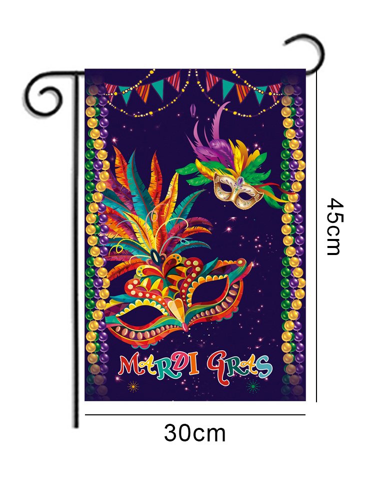 Royaura® Mardi Gras Holiday Party Yard Decoration Garden Flag