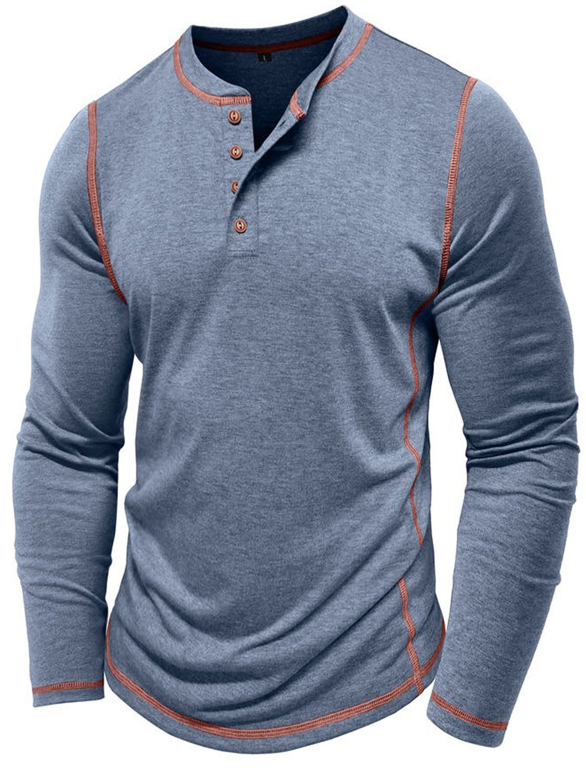 Royaura®Men's henley four-button top  Big & Tall