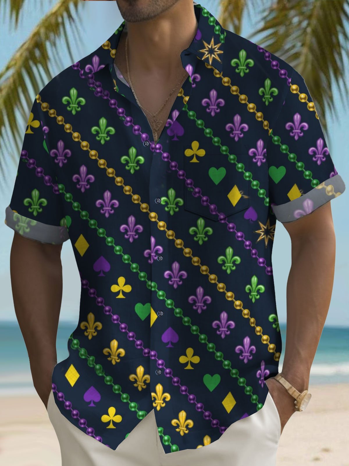 Royaura® carnival short sleeve shirt Big & Tall