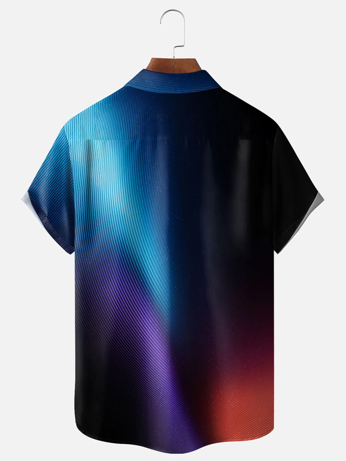 Royaura®Laser gradient contrast iris short-sleeved shirt  Big & Tall