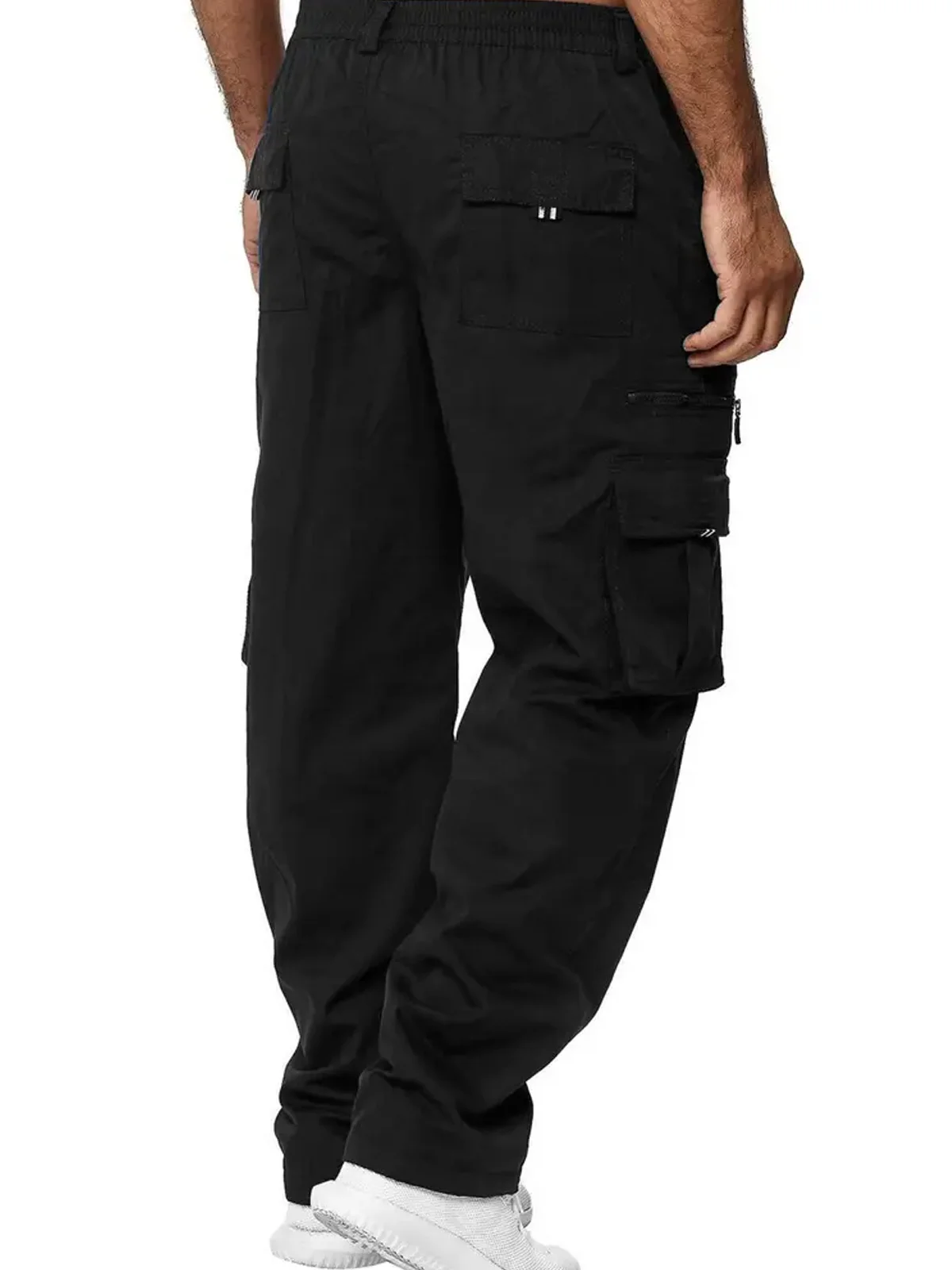 Royaura® Men's Casual Loose Trousers with Zipper Pockets Big & Tall