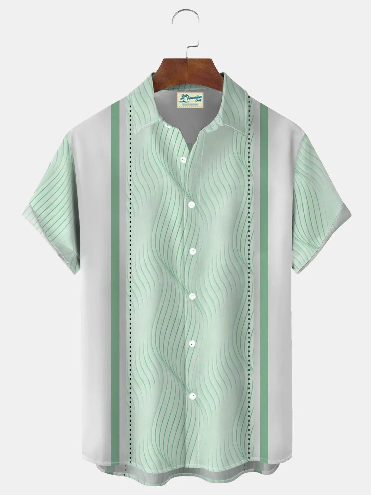 Royaura®  Retro Men's Button Pocket Short Sleeve Shirt