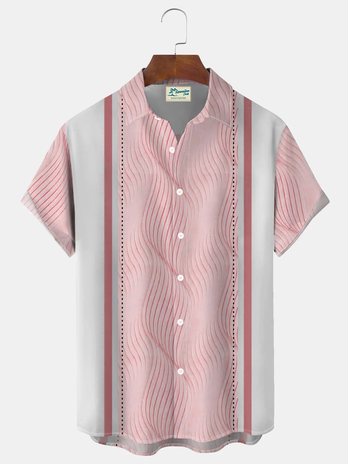 Royaura®  Retro Men's Button Pocket Short Sleeve Shirt