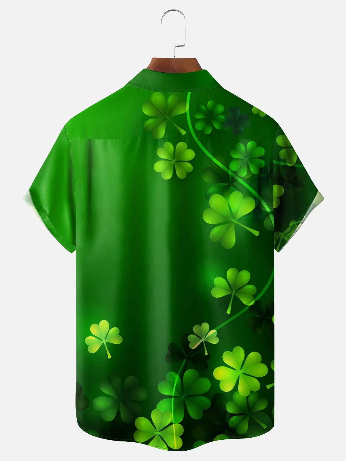 Royaura® St. Patrick's Day Printed Men's Button Pocket Short Sleeve Shirt Big & Tall