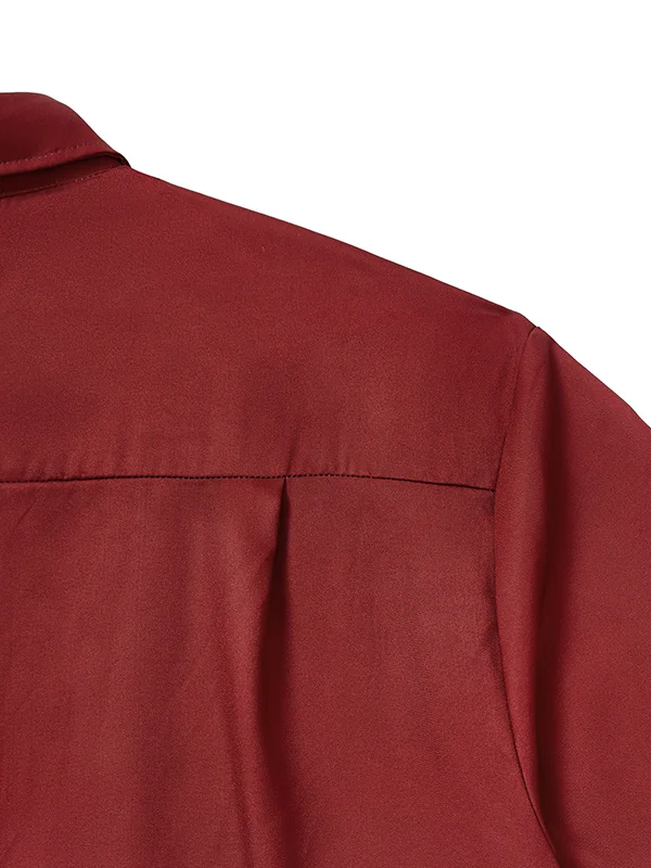 Royaura®  50's Retro Mid-Century Geometric Men's Bowling Shirts Stretch Plus Size Aloha Camp Pocket Shirts