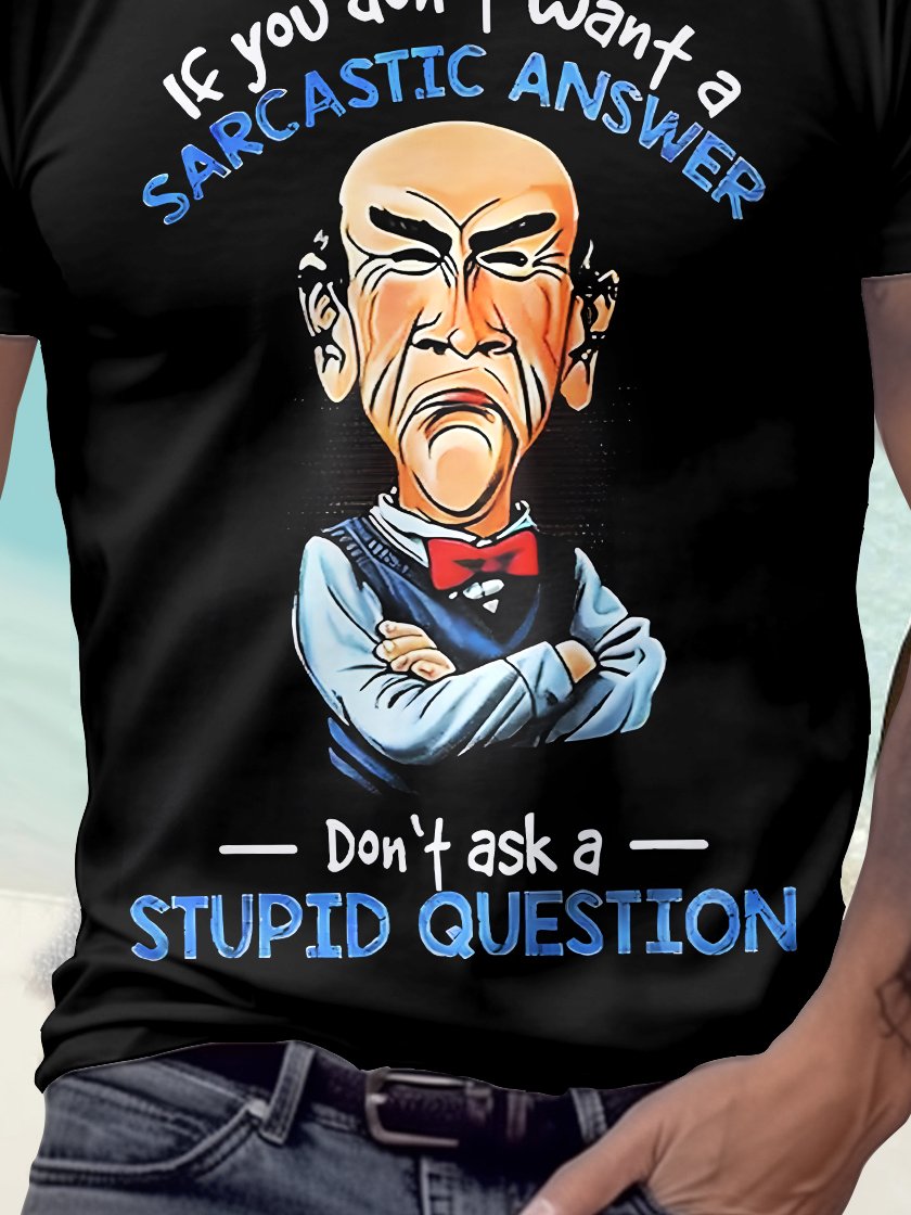 Royaura® Basic Men's Fun Cartoon Print T-Shirt