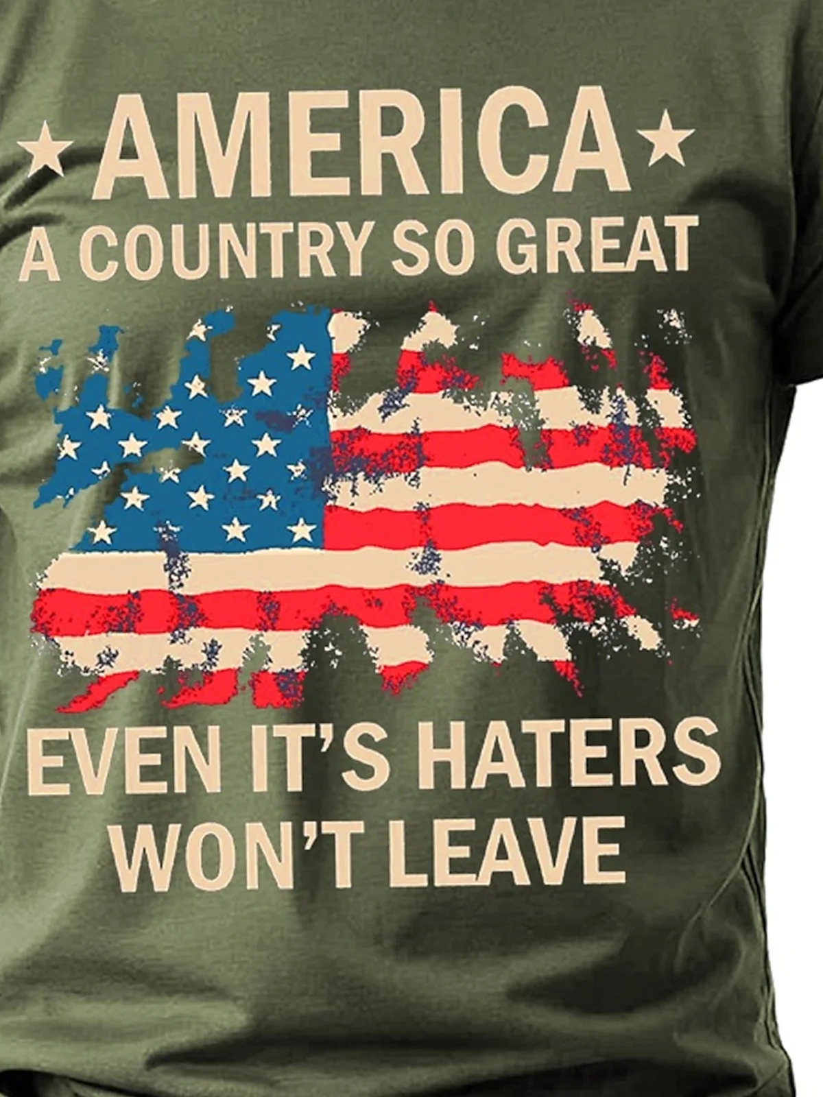 Royaura® Independence Day Flag Print Men's Short Sleeve T-Shirt Big & Tall