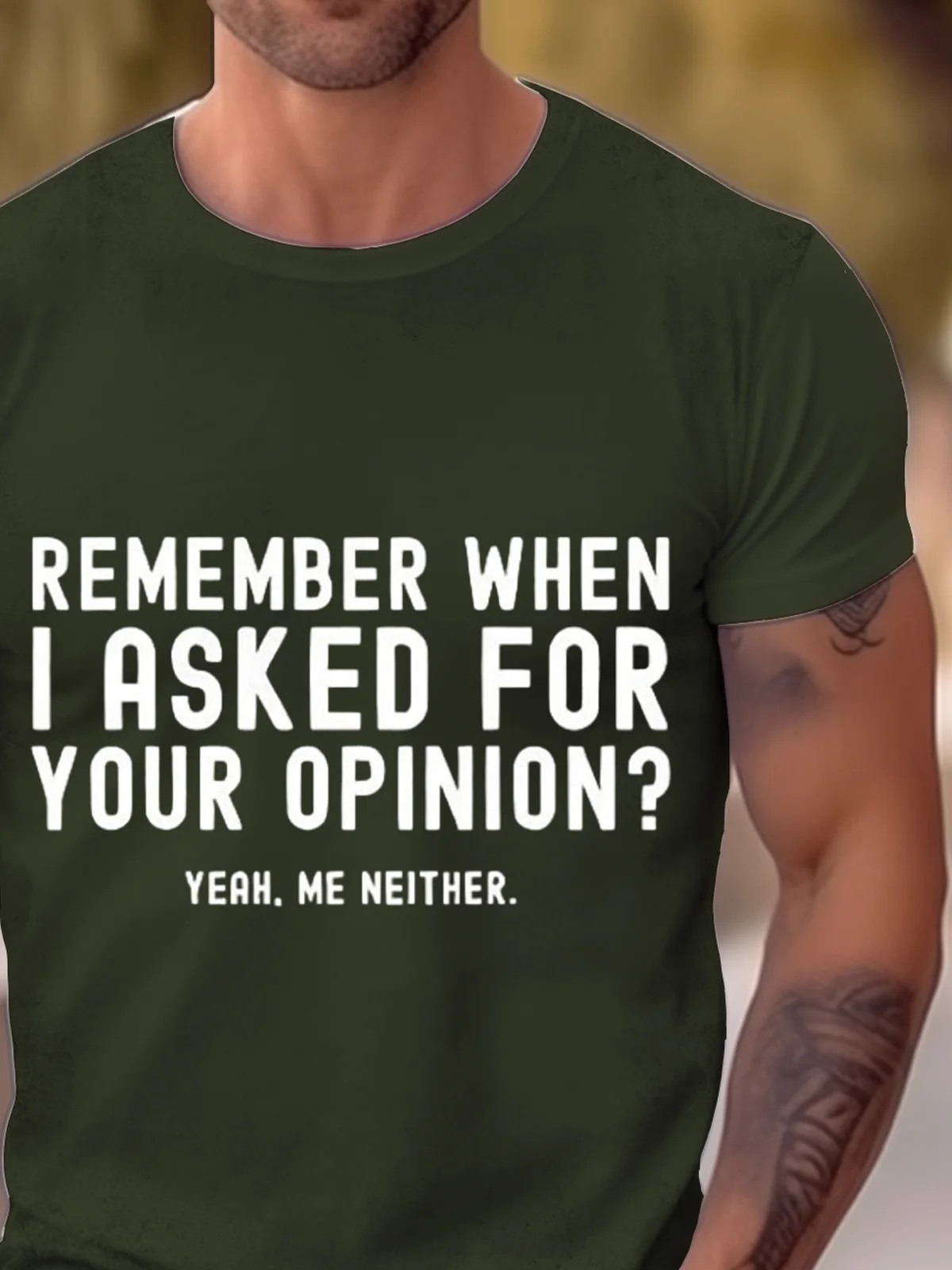 Royaura® Basic Men's REMEMBER WHEN Letter Print T-Shirt