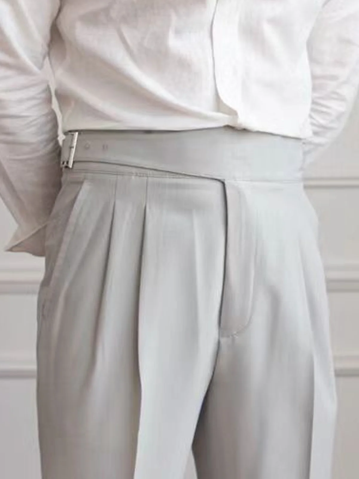 Royaura® Days Buckle Belt Button Design Men's Casual Pants Big & Tall